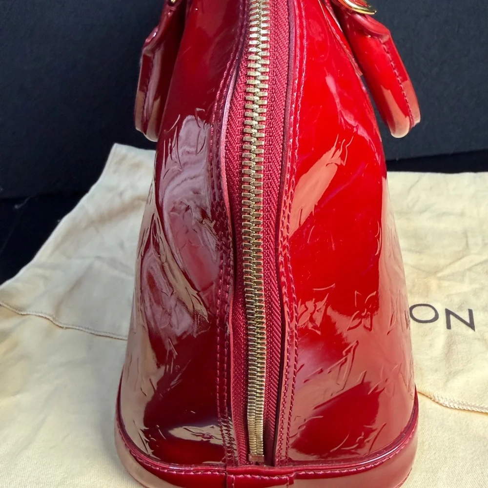 Louis Vuitton Red Patent Monogram Satchel